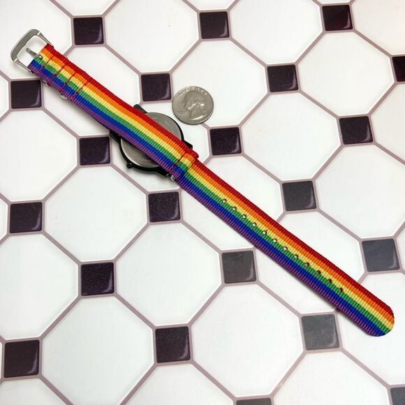 Vintage 1996 Joe Boxer X Timex Wheel of Fortune Men's Unisex Watch Rainbow Strap - Picture 11 of 16